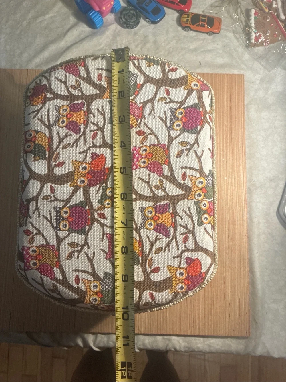 Owl Print Seeing  Box in Cream and Multicolor